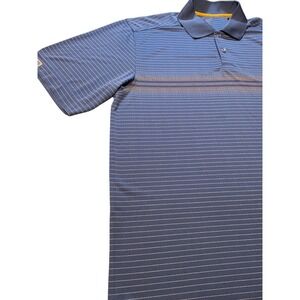 Callaway Golf X Series Mens XL Blue Striped Short Sleeve Performance Polo Shirt